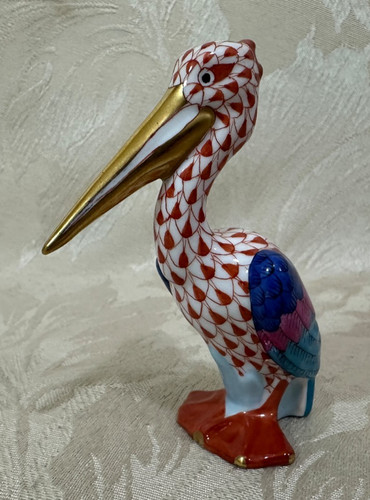 Herend porcelain pelican - -,