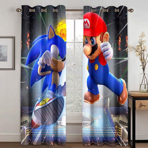 Kids super mario curtains - kids,