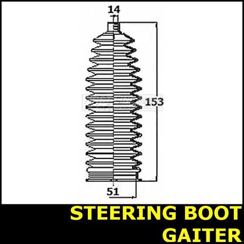 Steering boot gaiter fits mini - boot,