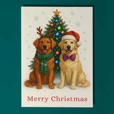 Golden Retriever Dogs Merry