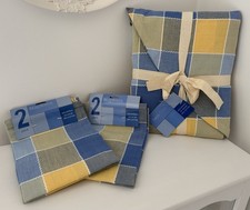 Blue & Yellow Check Round