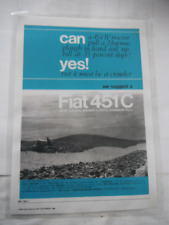VINTAGE, 1966 FIAT 451C CRAWLER TRACTOR- ADVERT (LAMINATED PHOTOCOPY)