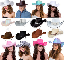 Cowboy Hat Texan Cowgirl Stetson Wild West Hen Stag Adult Fancy Dress Mens Women