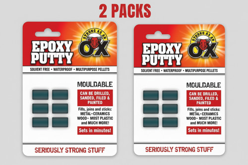 2packs 6x5g epoxy putty - of,