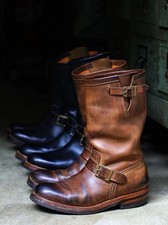 Handmade men brown leather