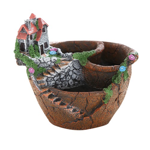 Durable resin succulents pots - resin,