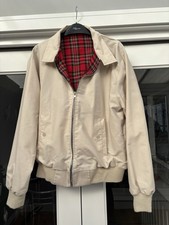 Men’s Cream Harrington Jacket, Size Medium