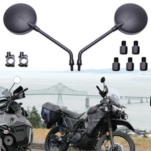 Pair motorcycle rearview - pair, round