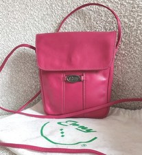 BNWOT ENNY Ace pink soft Italian nappa leather messenger bag W 16 H 18 D 5 cm DB