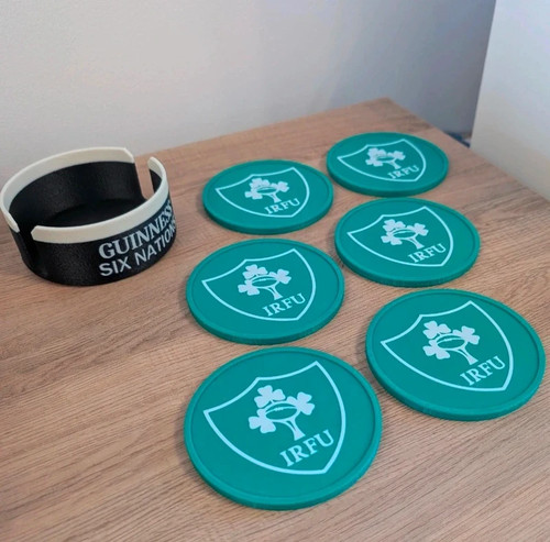 Ireland rugby coaster set - rugby,
