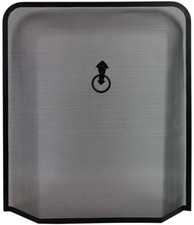 Fire Spark Guard Black Free Standing Fireplace Screen Protector Cover Panel