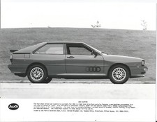 AUDI QUATTRO 4WD COUPE 1983 PUBLICITY B/W PHOTOGRAPH