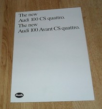Audi 100 CQ Quattro & 100 Avant CS Quattro Brochure 1984 - 2.2 5 Cylinder