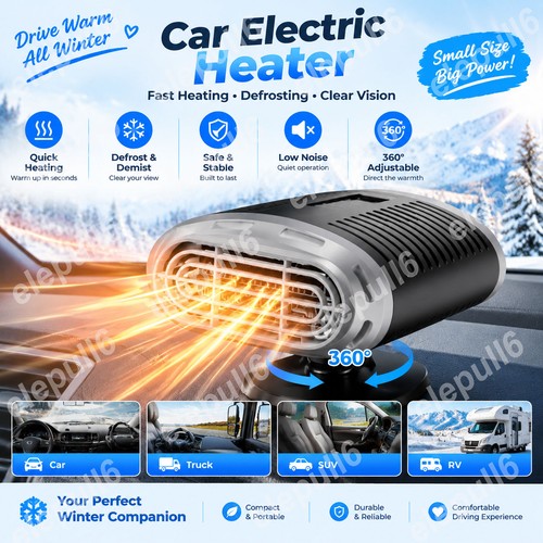 New 500w car heater fan - car,