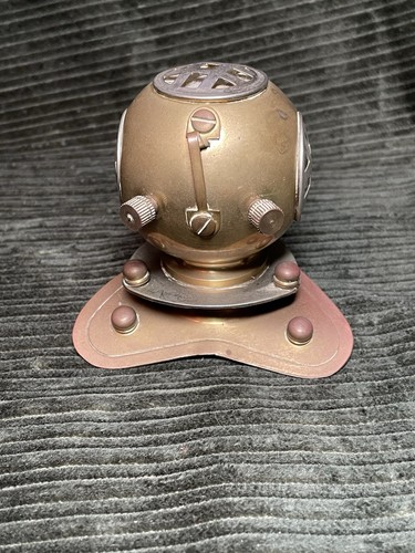 Copper miniature diving helmet - copper,