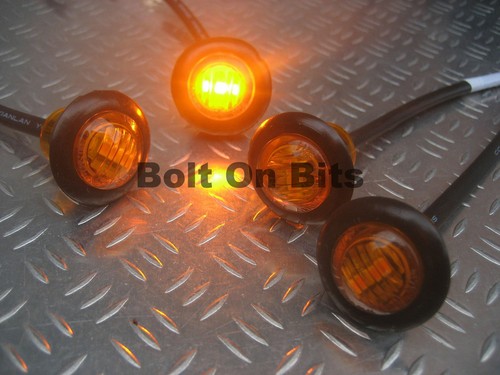 Button 12v amber led - button,