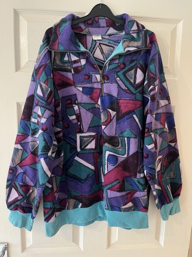 Abstract fleece full - full, zip