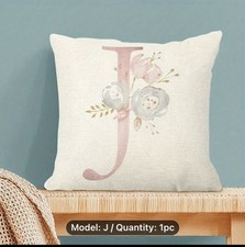 Initial J Cushion cover