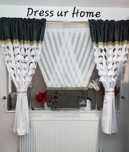 Net panel with - , curtains