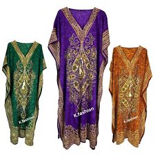 Womens Dashiki Kaftan Long Casual Dress Beach Cover Summer Holiday Loungewear