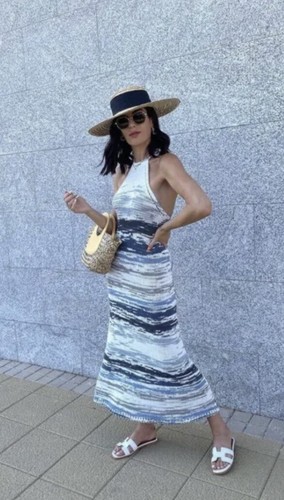 Zara grey blue knit - zara, halter