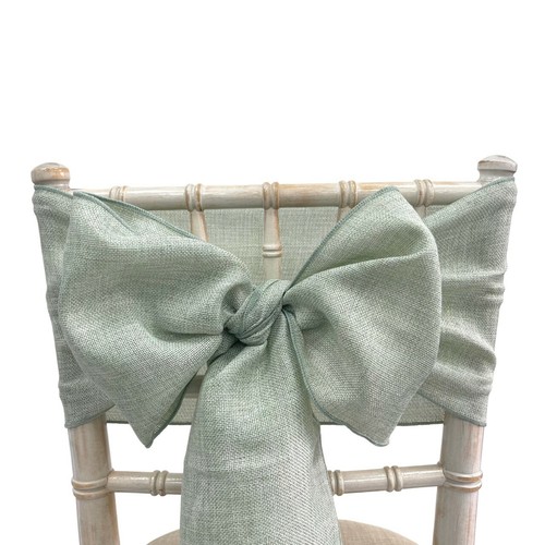 Linen sash sage wedding event - linen,