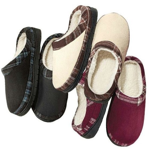 Ladies winter slippers plaid - winter,