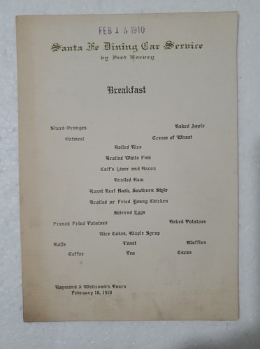 1910 fred harvey - fred, fe
