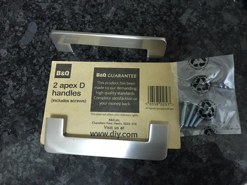 Apex d handle brushed - 4, b&q