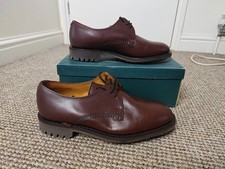 LOAKE NORWICH COMMANDO Men's Brown Handmade Shoes Size UK 7.5