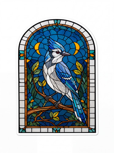 Bird stained glass - stained,