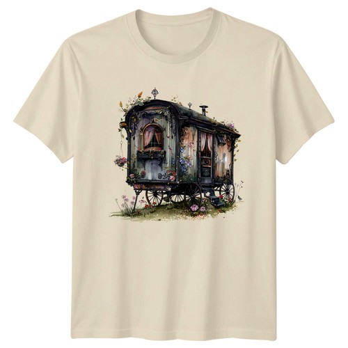 Vintage gypsy caravan shirt - caravan, t-shirt