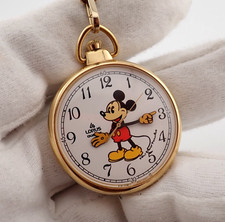 MICKEY MOUSE ,Model Y131-0010 Lorus by SEIKO" Quartz w/Fob  POCKET WATCH,47