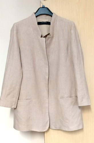 Zara beige long blazer jacket - long,