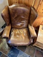 Leather Wing Back Chair