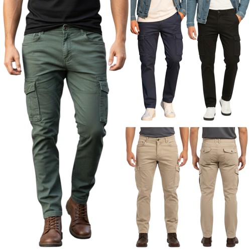 Mens cargo trousers - mens, regular