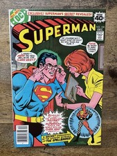 👓 Superman #330 • 1978 DCU • 1st App. & Origin Hypno-glasses • James Gunn VF/+