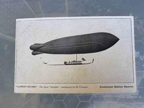 Early airship ballon - ballon, postcard