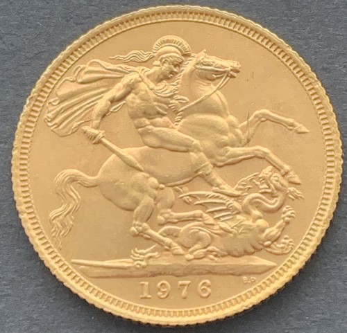 1976 gold sovereign - sovereign, coin