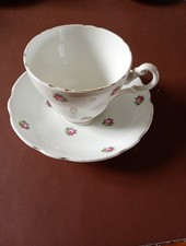 Vintage Regency, Fine Bone China, Rosebud Pattern Teacup And Saucer