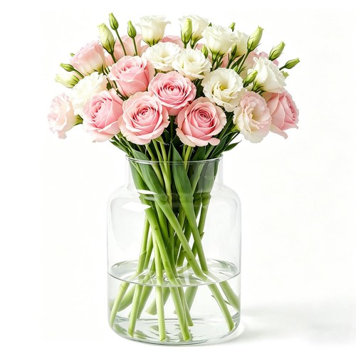 Glass vase clear large - vase,