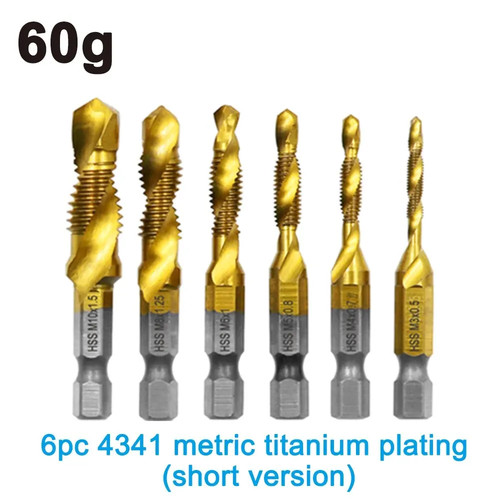 6pc hss 4341 titanium - hss,