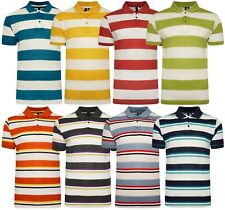 Mens Striped Polo Shirts Pique