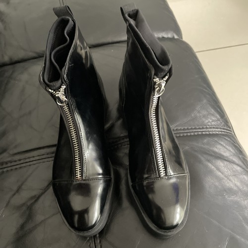Zara patent zip ankle - patent,