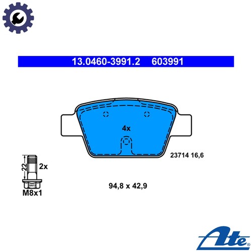 Brake pad set disc - set,