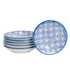 6x Hand-Printed Sauce Dishes