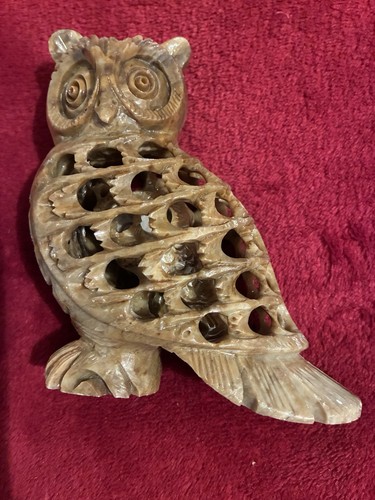 Vintage soapstone jali owl - jali,
