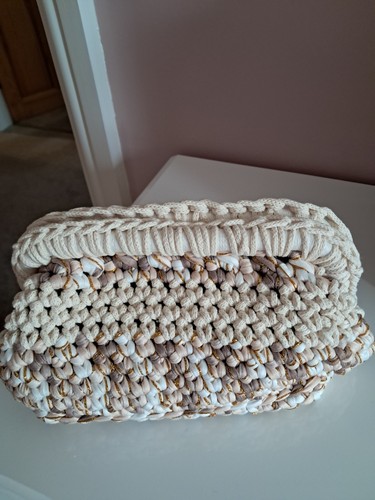 Cream tan gold crochet - cream, &