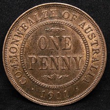 1911 Penny, Australia. King