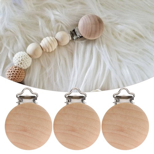 5pcs pacifier clips wooden - pacifier,
